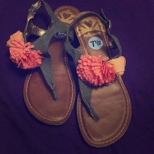Denim sandals